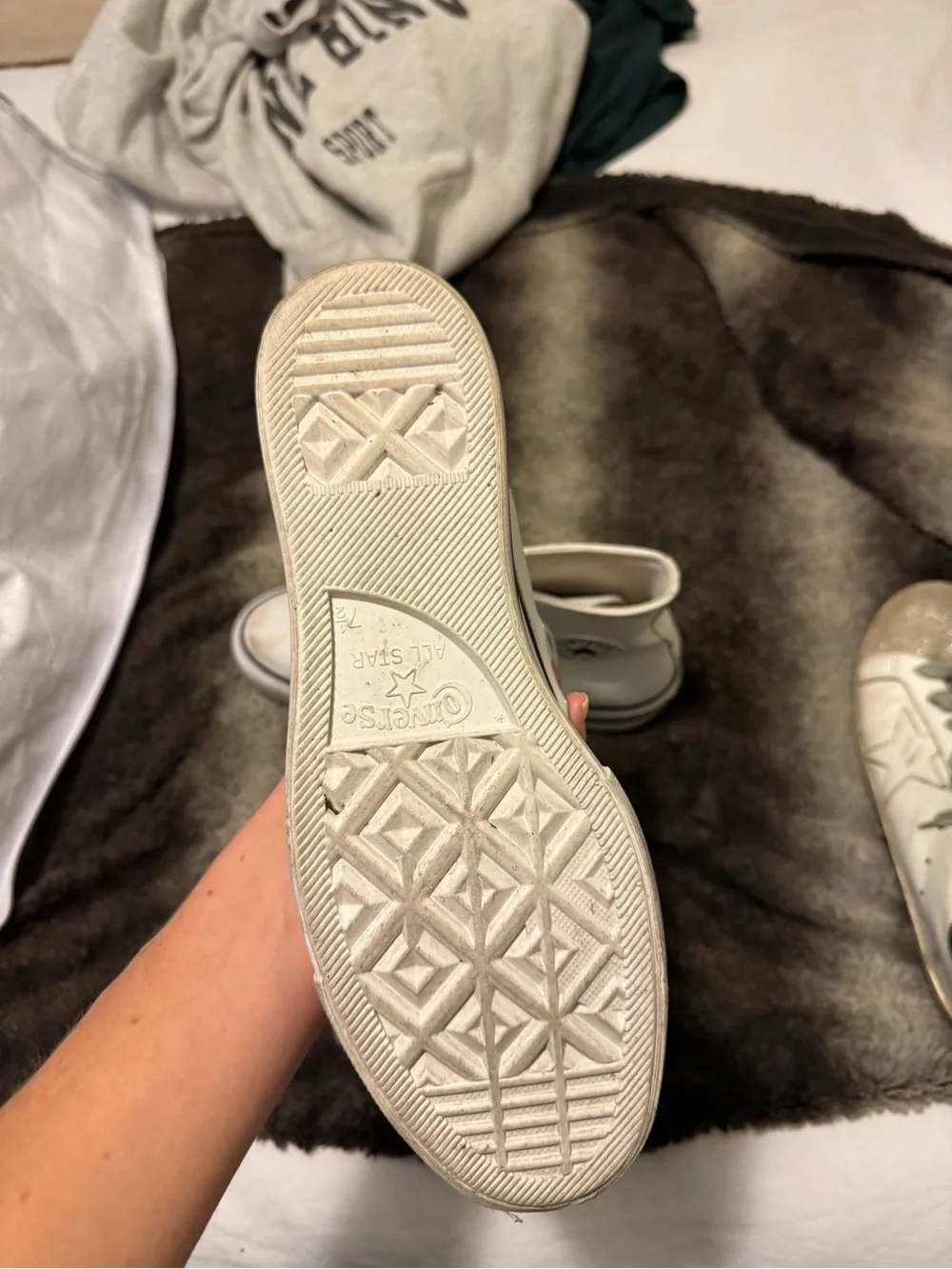 Converse White High Top Platform Sneakers - Picture 4 of 5
